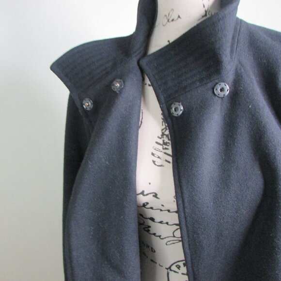 Old Navy Wool Blend Coat Jacket M Black - Picture 10 of 11